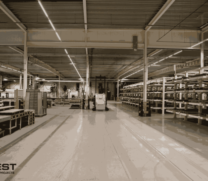 Images of a warehouse fitout