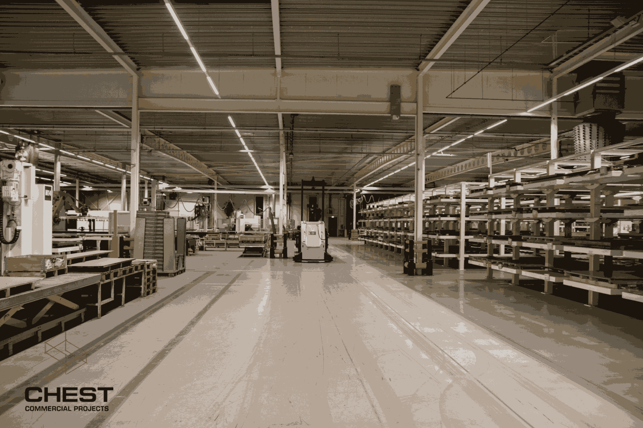 Images of a warehouse fitout