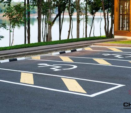 Accessible parking bays in a commercial property, illustrating disability access and parking compliance requirements for WA fitouts